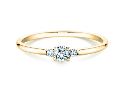 Bague de fiançailles Vivid Petite Diamond en or jaune
