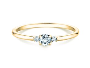 Bague de fiançailles Vivid Petite Diamond en or jaune