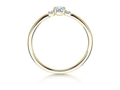 Bague de fiançailles Vivid Petite Diamond en or jaune