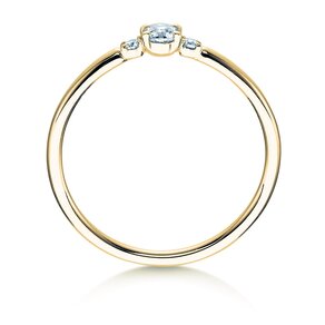 Bague de fiançailles Vivid Petite Diamond en or jaune