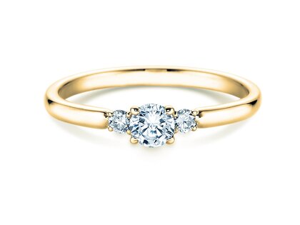Bague de fiançailles Vivid Petite Diamond en 14K or jaune avec diamants 0,30ct G/SI