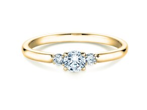 Bague de fiançailles Vivid Petite Diamond en 14K or jaune avec diamants 0,30ct G/SI