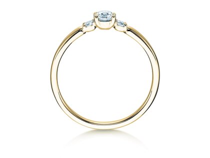 Bague de fiançailles Vivid Petite Diamond en 14K or jaune avec diamants 0,30ct G/SI