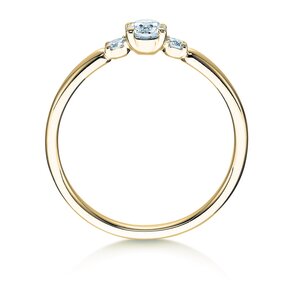 Bague de fiançailles Vivid Petite Diamond en 14K or jaune avec diamants 0,30ct G/SI