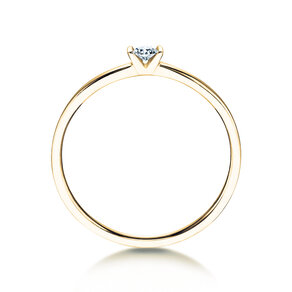Bague de fiançailles Love dans 14K or jaune avec diamant 0,07ct G/SI