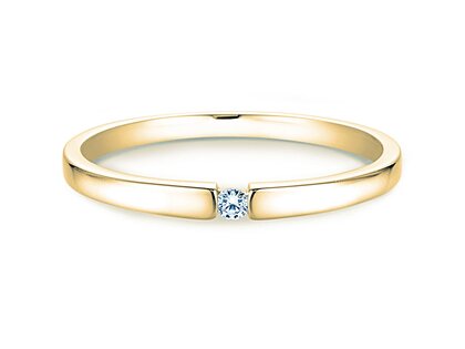 Bague de fiançailles Infinity Petite dans 14K or jaune avec diamant 0,03ct