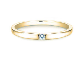 Bague de fiançailles Infinity Petite dans 14K or jaune avec diamant 0,03ct