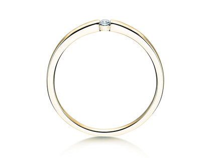 Bague de fiançailles Infinity Petite dans 14K or jaune avec diamant 0,03ct