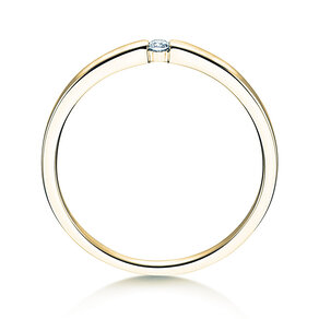 Bague de fiançailles Infinity Petite dans 14K or jaune avec diamant 0,03ct