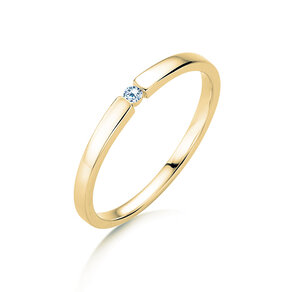 Bague de fiançailles Infinity Petite dans 14K or jaune avec diamant 0,03ct