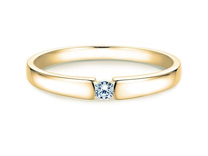 Bague de fiançailles Infinity Petite dans 14K or jaune avec diamant 0,06ct G/SI