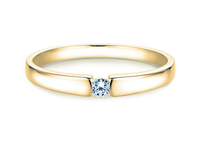 Bague de fiançailles Infinity Petite dans 14K or jaune avec diamant 0,06ct G/SI