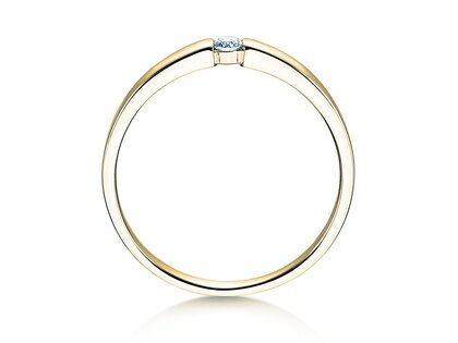 Bague de fiançailles Infinity Petite dans 14K or jaune avec diamant 0,06ct G/SI