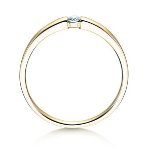 Bague de fiançailles Infinity Petite dans 14K or jaune avec diamant 0,06ct G/SI