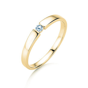 Bague de fiançailles Infinity Petite dans 14K or jaune avec diamant 0,06ct G/SI