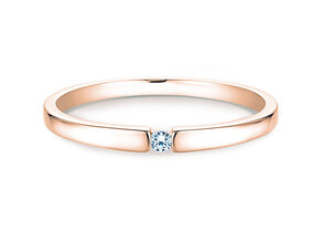 Bague de fiançailles Infinity Petite dans 14K or rose avec diamant 0,03ct G/SI