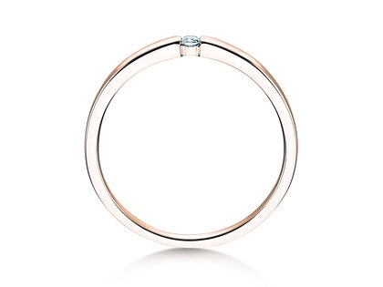 Bague de fiançailles Infinity Petite dans 14K or rose avec diamant 0,03ct G/SI