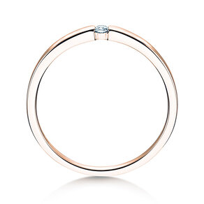 Bague de fiançailles Infinity Petite dans 14K or rose avec diamant 0,03ct G/SI