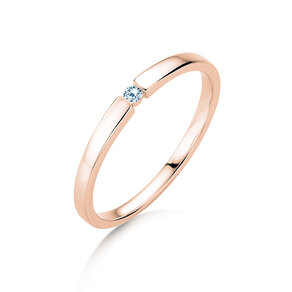 Bague de fiançailles Infinity Petite dans 14K or rose avec diamant 0,03ct G/SI
