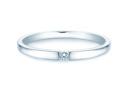 Bague de fiançailles Infinity Petite dans 14K or blanc avec diamant 0,03ct G/SI