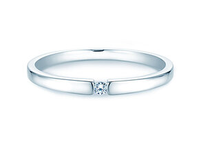 Bague de fiançailles Infinity Petite dans 14K or blanc avec diamant 0,03ct G/SI