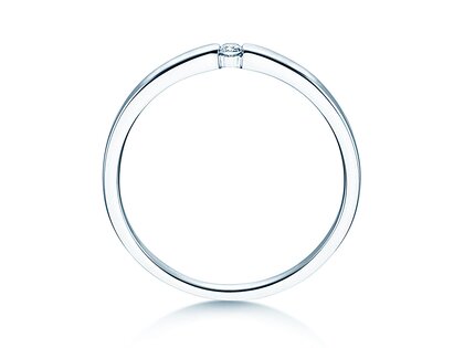 Bague de fiançailles Infinity Petite dans 14K or blanc avec diamant 0,03ct G/SI