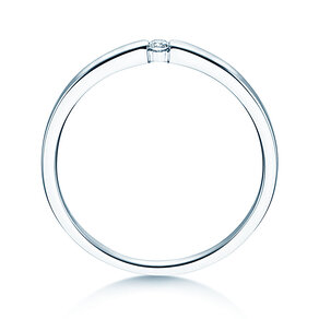Bague de fiançailles Infinity Petite dans 14K or blanc avec diamant 0,03ct G/SI