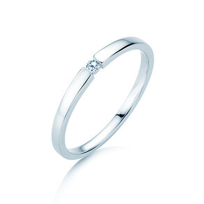 Bague de fiançailles Infinity Petite dans 14K or blanc avec diamant 0,03ct G/SI