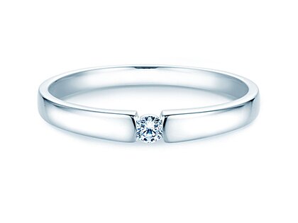 Bague de fiançailles Infinity Petite dans 14K or blanc avec diamant 0,06ct G/SI