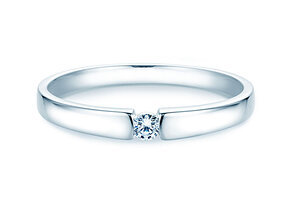 Bague de fiançailles Infinity Petite dans 14K or blanc avec diamant 0,06ct G/SI