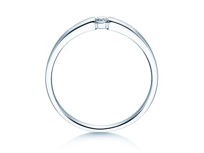 Bague de fiançailles Infinity Petite dans 14K or blanc avec diamant 0,06ct G/SI