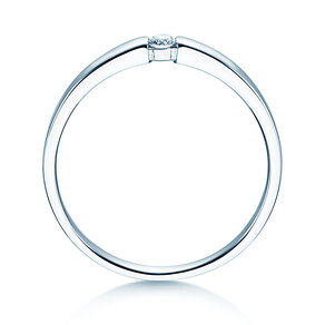 Bague de fiançailles Infinity Petite dans 14K or blanc avec diamant 0,06ct G/SI