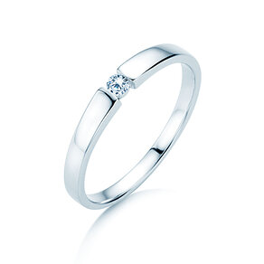 Bague de fiançailles Infinity Petite dans 14K or blanc avec diamant 0,06ct G/SI