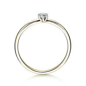 Bague de fiançailles Melody dans 14K or jaune avec diamant 0,10ct H/SI