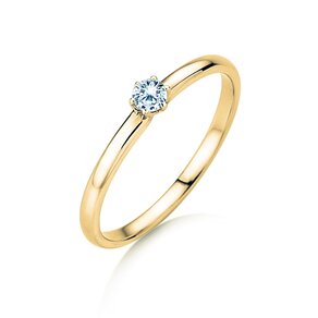 Bague de fiançailles Melody dans 14K or jaune avec diamant 0,10ct H/SI