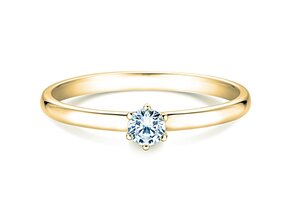 Bague de fiançailles Melody en 14K or jaune avec diamant 0,20ct H/SI