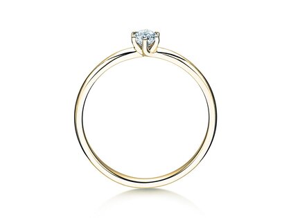 Bague de fiançailles Melody en 14K or jaune avec diamant 0,20ct H/SI