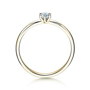 Bague de fiançailles Melody en 14K or jaune avec diamant 0,20ct H/SI
