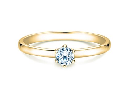 Bague de fiançailles Melody en 9K or jaune avec diamant 0,25ct H/SI