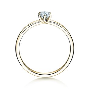Bague de fiançailles Melody en 9K or jaune avec diamant 0,25ct H/SI