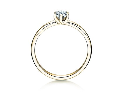Bague de fiançailles Melody dans 14K or jaune avec diamant 0,50ct G/SI
