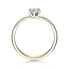 Bague de fiançailles Melody dans 14K or jaune avec diamant 0,50ct G/SI