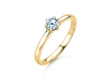 Bague de fiançailles Melody dans 14K or jaune avec diamant 0,50ct G/SI