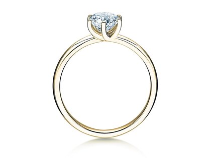 Bague de fiançailles Melody en 18K or jaune avec diamant 2,50ct H/SI