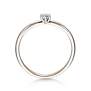 Bague de fiançailles Melody dans 14K or rose avec diamant 0,10ct G/SI