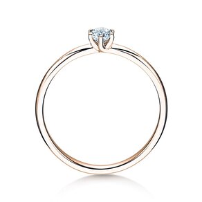 Bague de fiançailles Melody dans 18K or rose avec diamant 0,15ct D/IF
