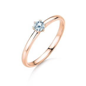 Bague de fiançailles Melody dans 18K or rose avec diamant 0,15ct D/IF