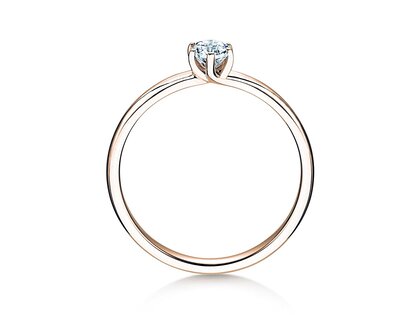 Bague de fiançailles Melody dans 14K or rose avec diamant 0,25ct H/SI