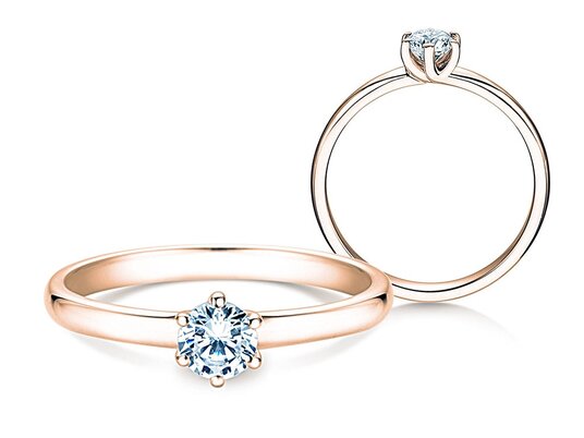Bague de fiançailles Melody dans or rose