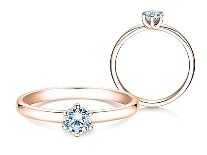 Bague de fiançailles Melody dans or rose